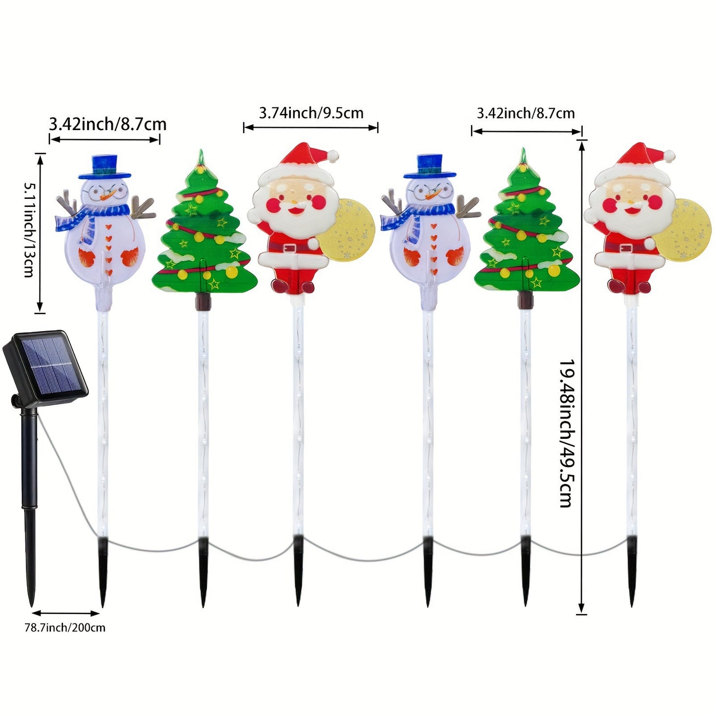 Christmas decorations 40% off, solar-powered LED lighting effects.
