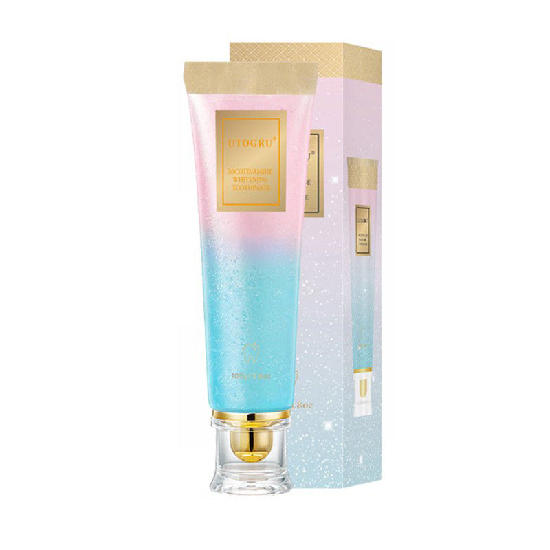 đŸ‘‰Niacinamide whitening dual-color toothpaste removes yellowing and bad breath from teeth.