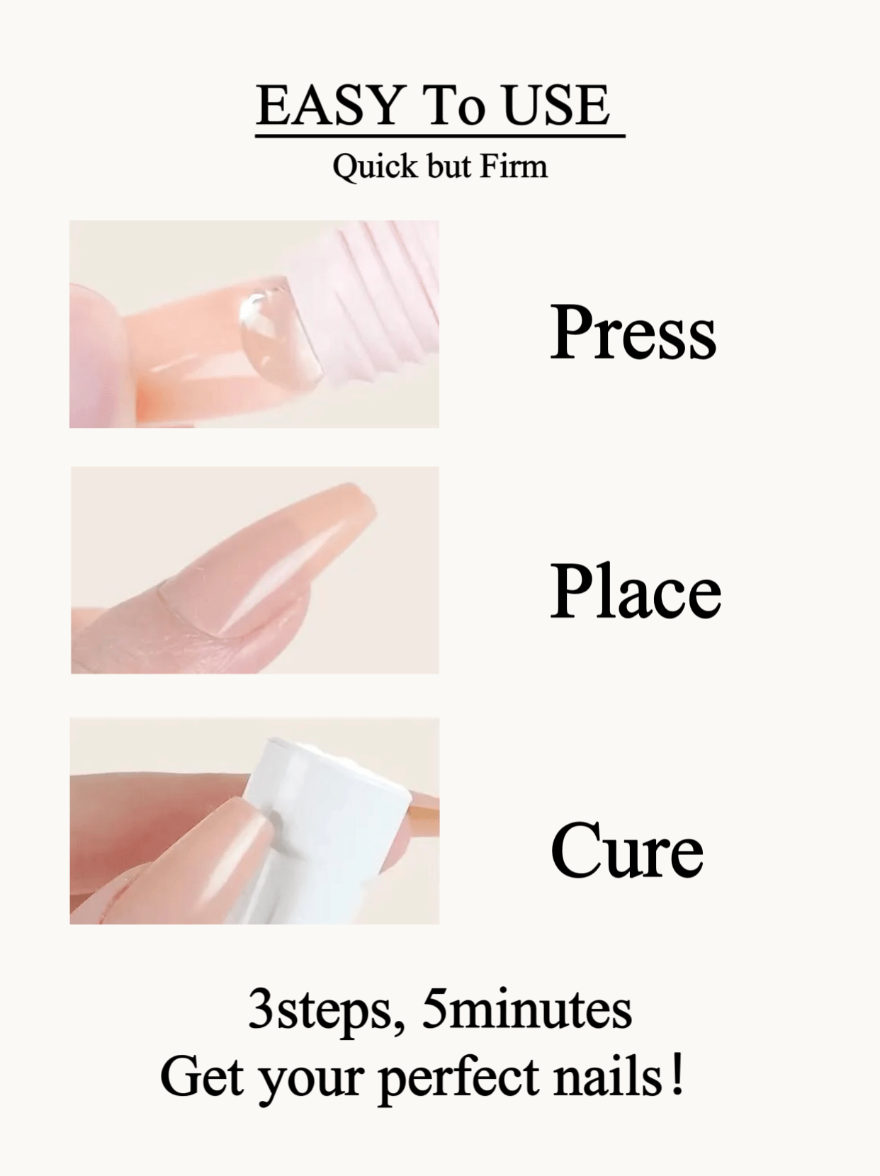 Hot selling-Magic Solid Nail Glue Kit 3-In-1 Nail Art Kits