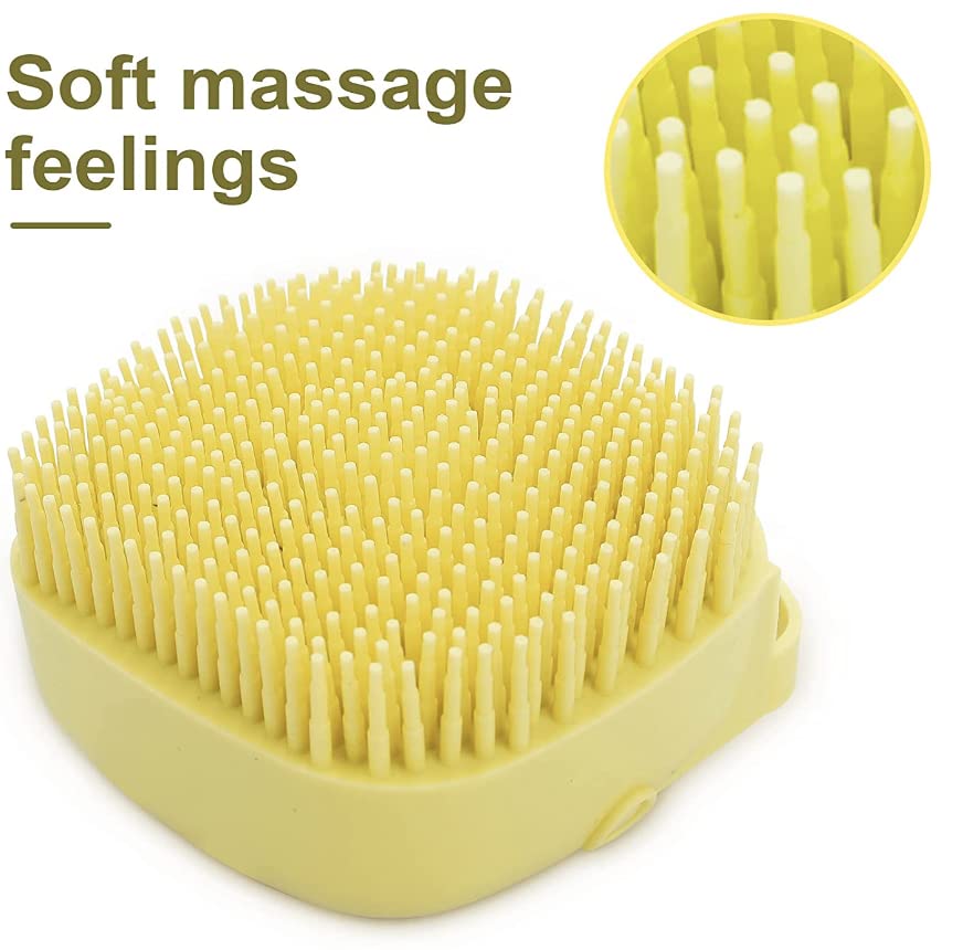 Pet Bath Massage Brush Puppy Dog Cat Grooming Cleaning Soft