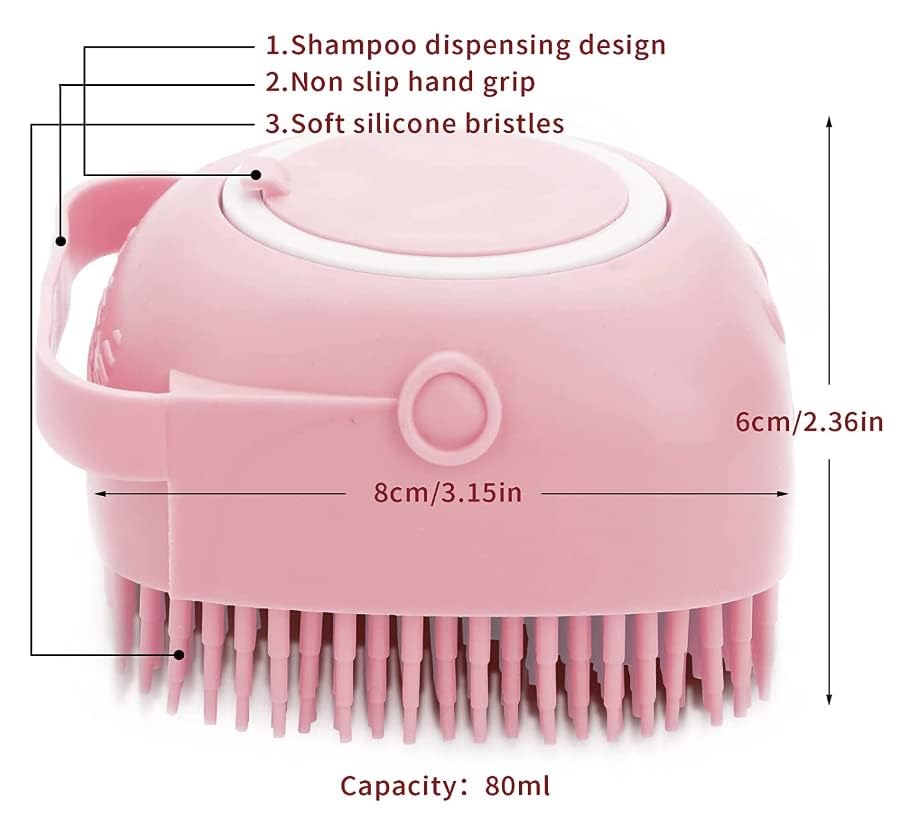 Pet Bath Massage Brush Puppy Dog Cat Grooming Cleaning Soft