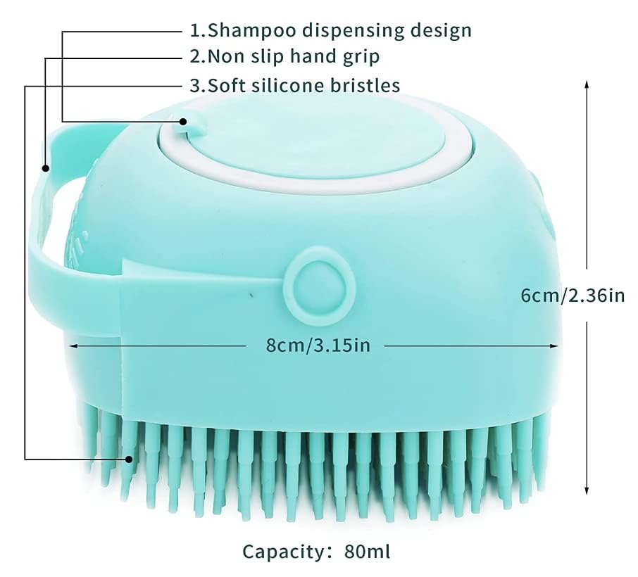 Pet Bath Massage Brush Puppy Dog Cat Grooming Cleaning Soft