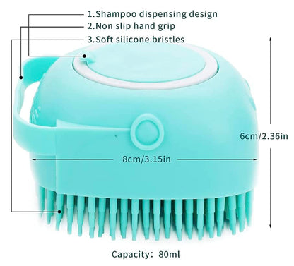 Pet Bath Massage Brush Puppy Dog Cat Grooming Cleaning Soft