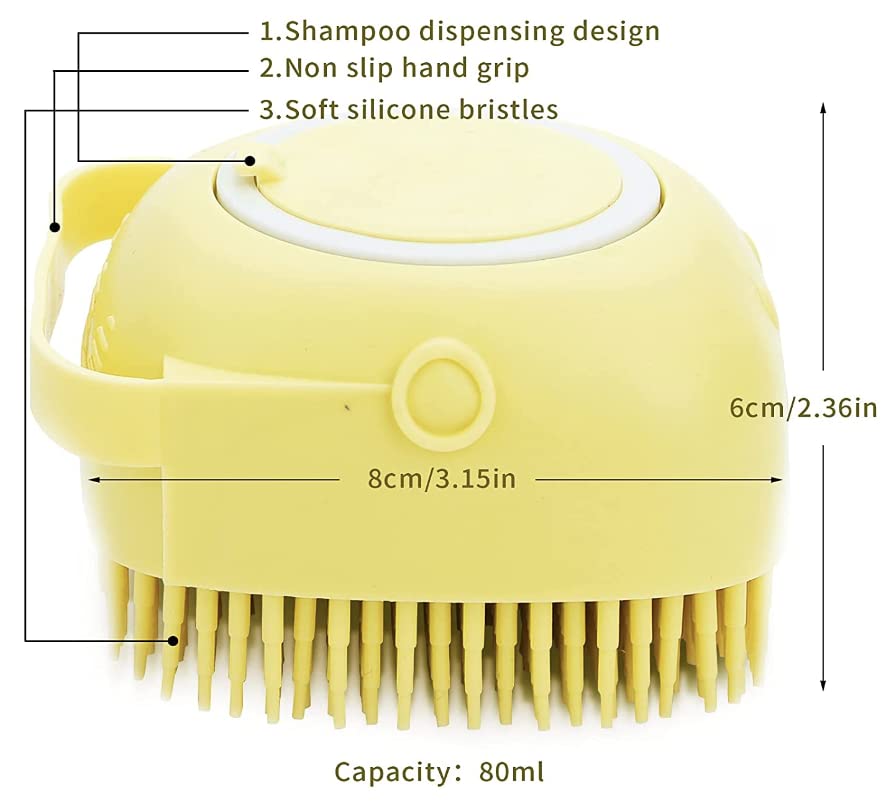 Pet Bath Massage Brush Puppy Dog Cat Grooming Cleaning Soft