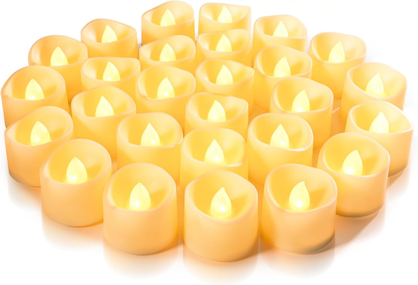24 flickering flameless candles, simulated LED tea candles, suitable for various festival and event venues.