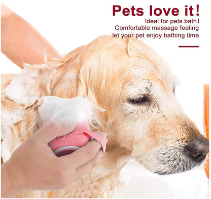 Pet Bath Massage Brush Puppy Dog Cat Grooming Cleaning Soft