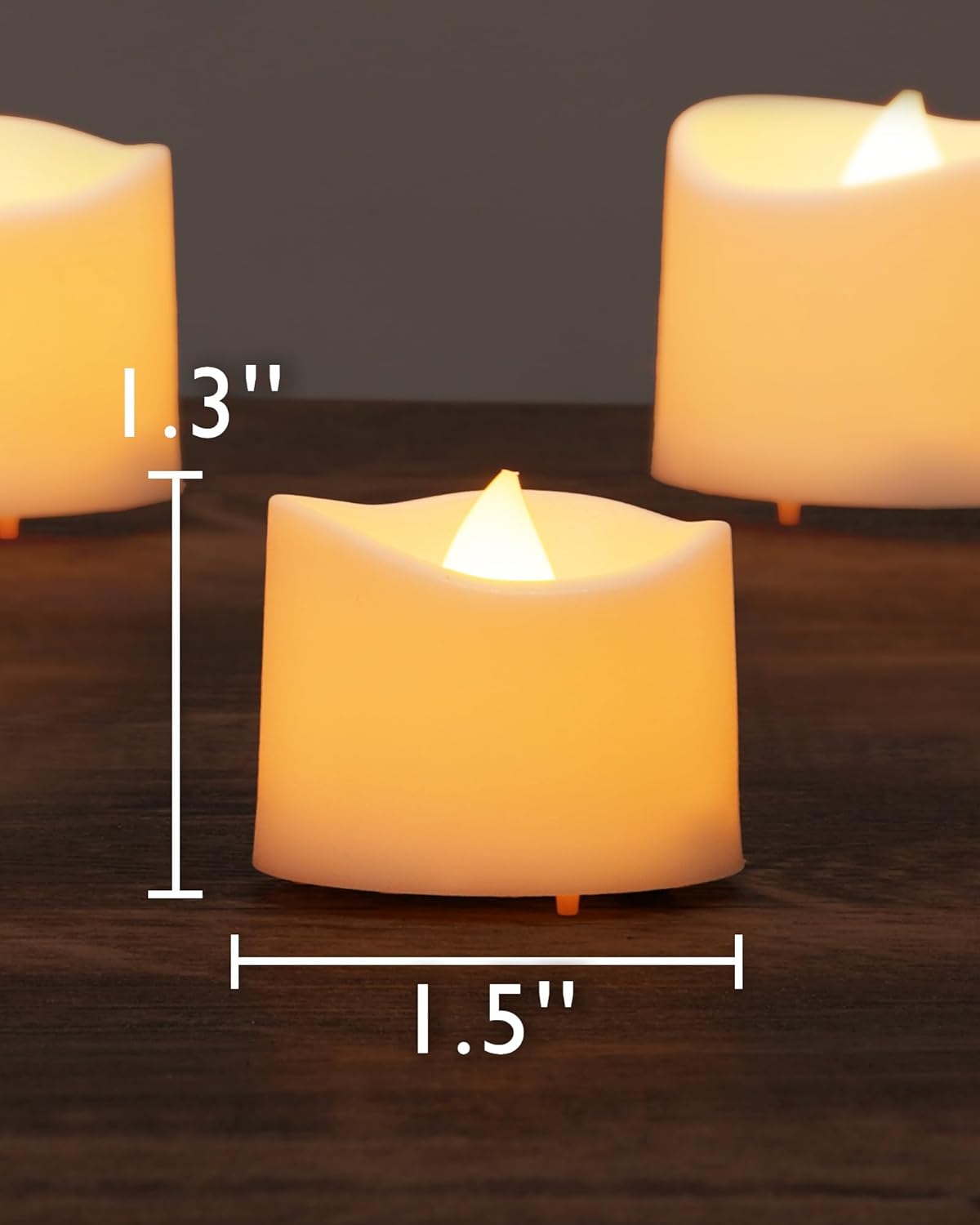 24 flickering flameless candles, simulated LED tea candles, suitable for various festival and event venues.