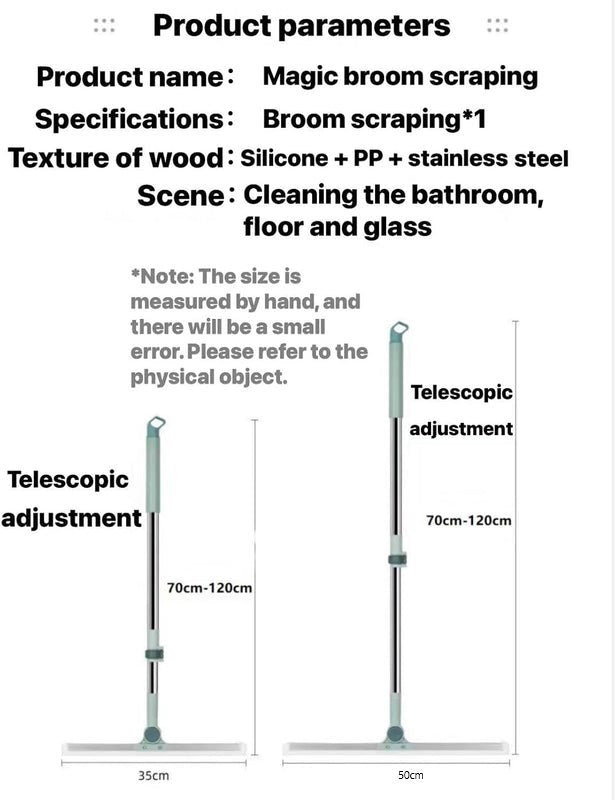 Silicone Magic Broom Floor Scraper