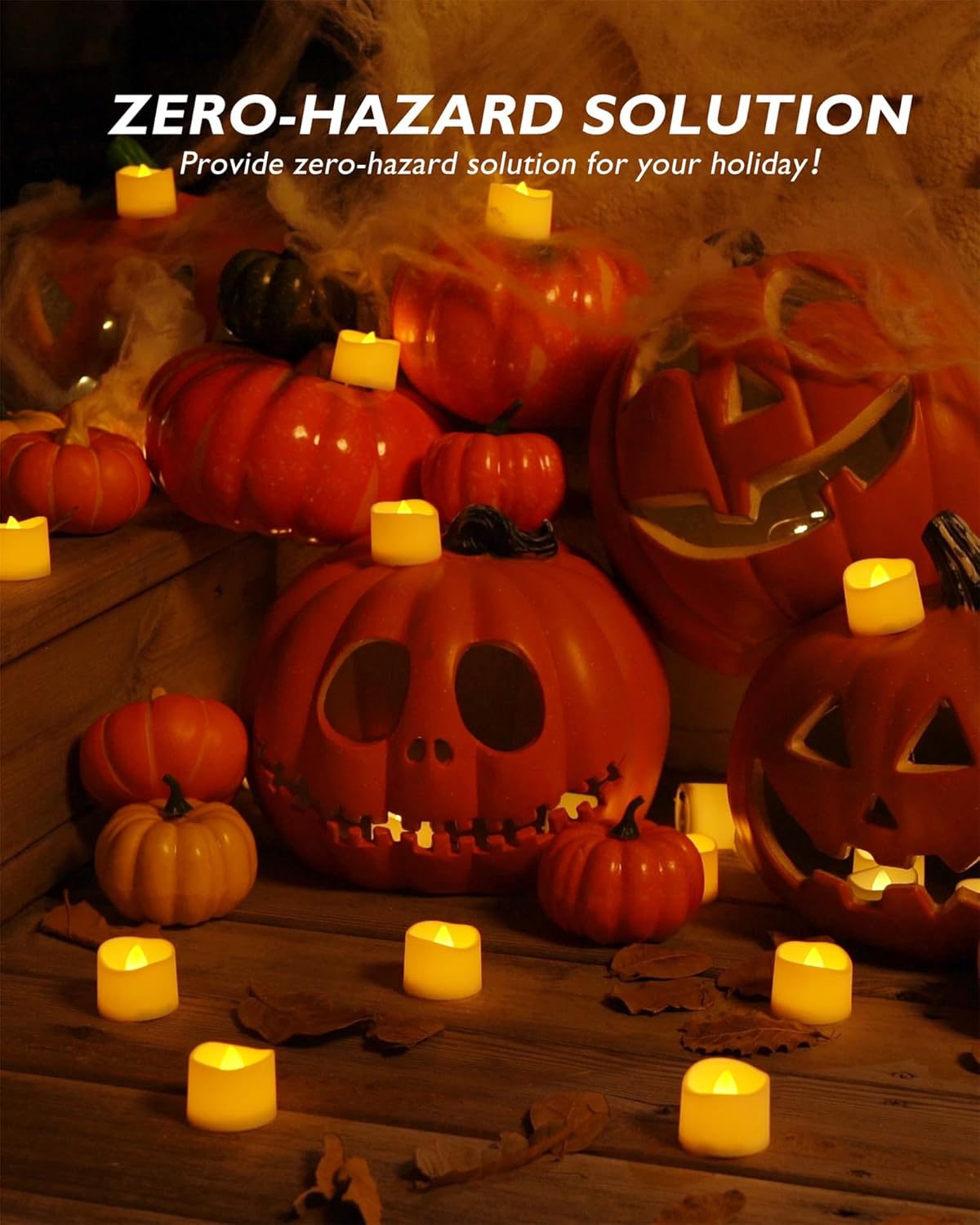 24 flickering flameless candles, simulated LED tea candles, suitable for various festival and event venues.