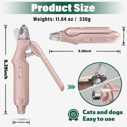 Pet Nail Clippers and Cat Nail Clippers Trimmer with LED Light