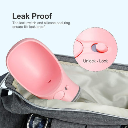 Portable Pet Travel Water Bottle for Cats and Dogs