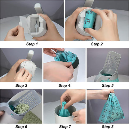 Today's special offer: integrated cat litter scoop and cat poop picker