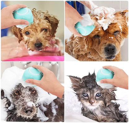 Pet Bath Massage Brush Puppy Dog Cat Grooming Cleaning Soft