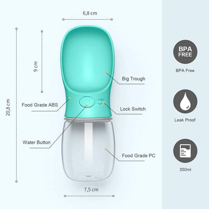 Portable Pet Travel Water Bottle for Cats and Dogs