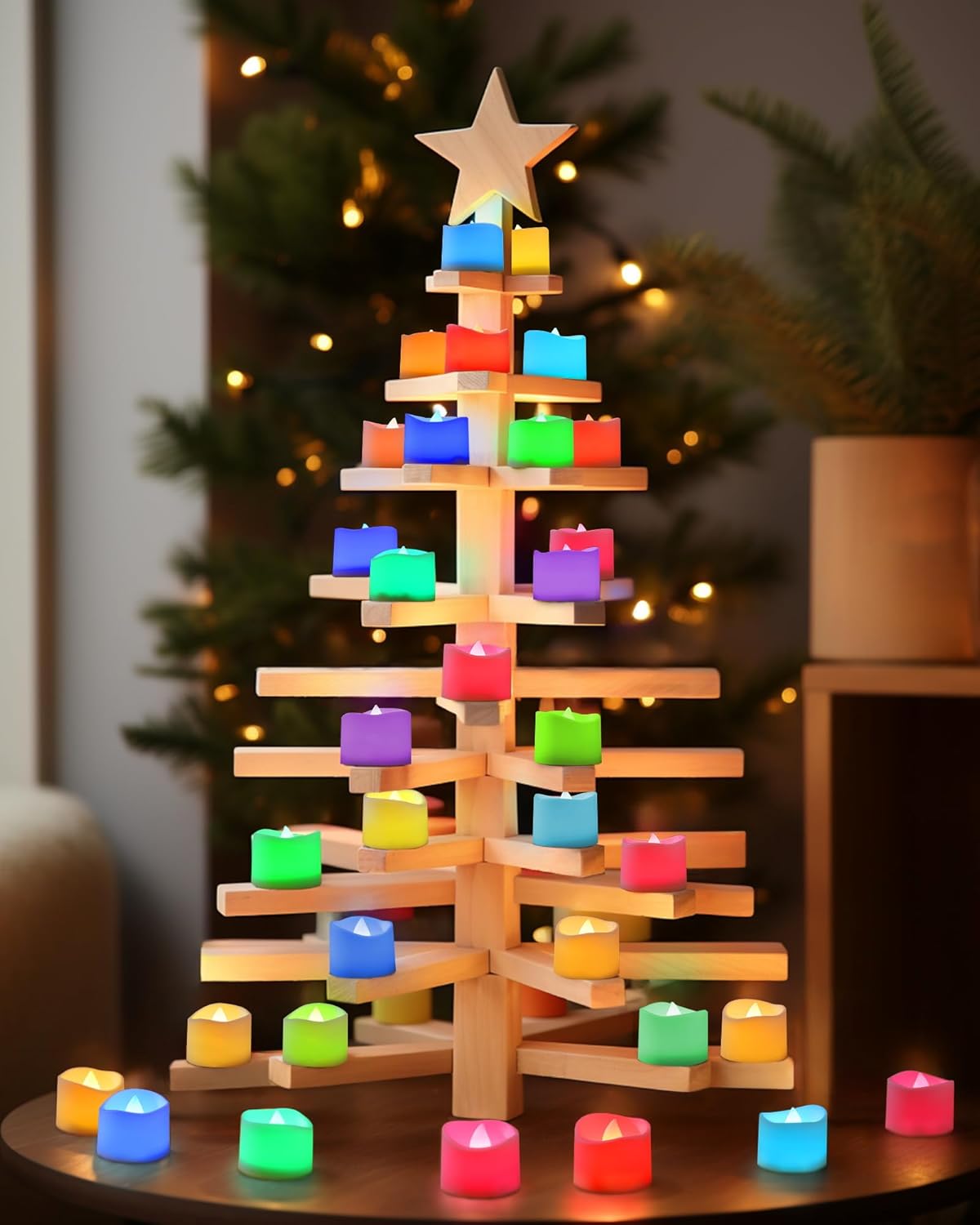 24 flickering flameless candles, simulated LED tea candles, suitable for various festival and event venues.