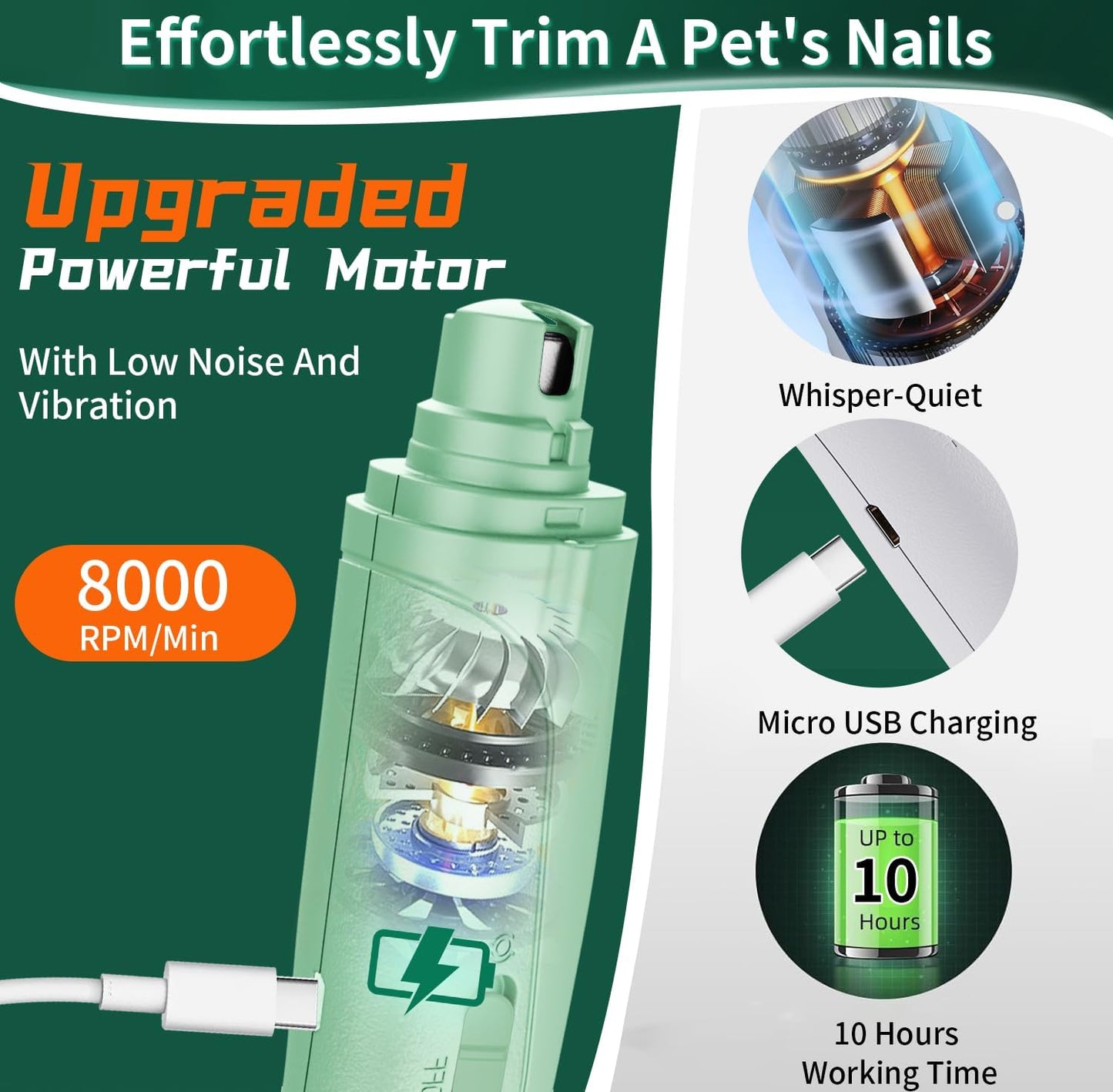 Pet Nail Clippers and Cat Nail Clippers Trimmer with LED Light