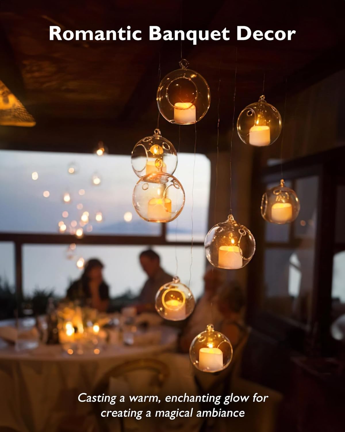 24 flickering flameless candles, simulated LED tea candles, suitable for various festival and event venues.