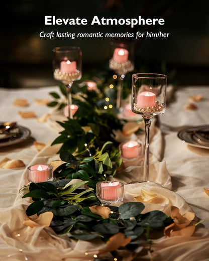 24 flickering flameless candles, simulated LED tea candles, suitable for various festival and event venues.