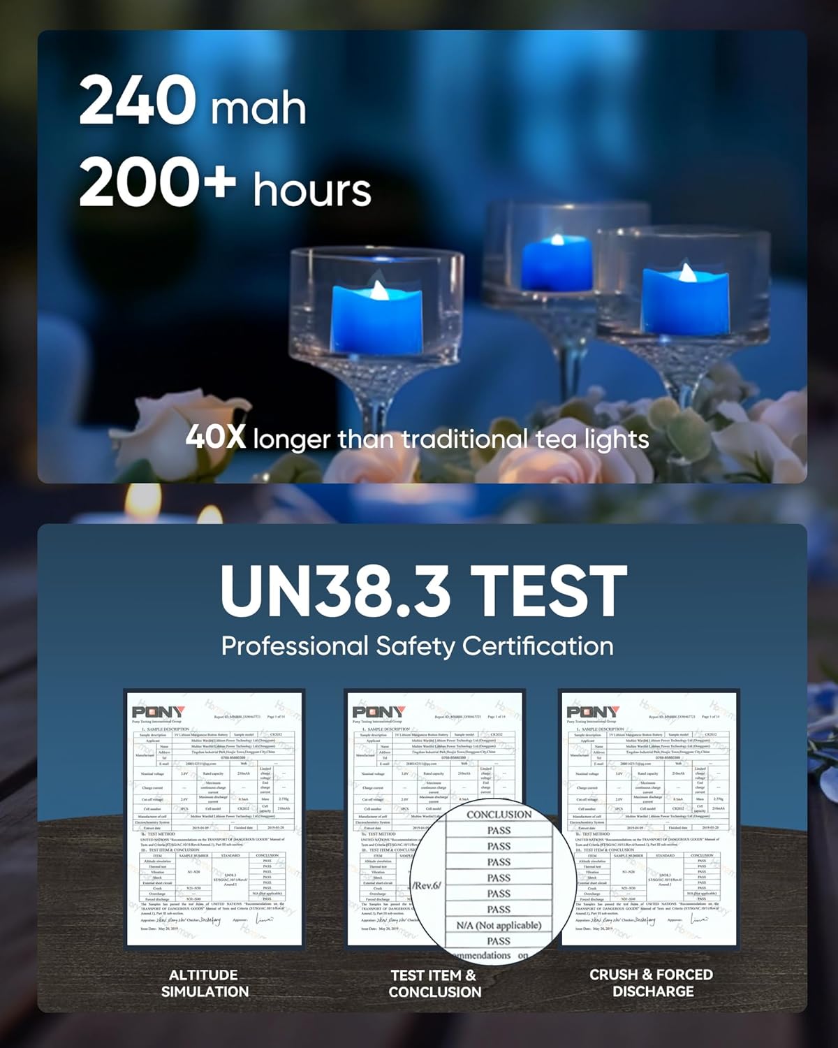 24 flickering flameless candles, simulated LED tea candles, suitable for various festival and event venues.