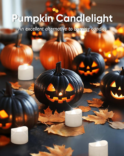 24 flickering flameless candles, simulated LED tea candles, suitable for various festival and event venues.