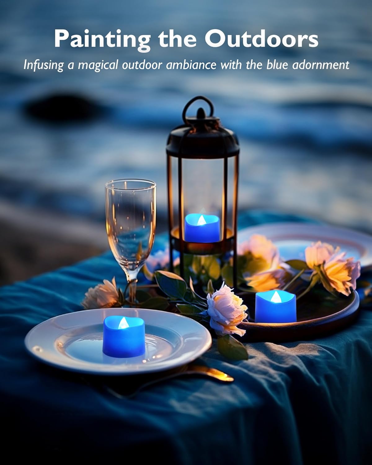 24 flickering flameless candles, simulated LED tea candles, suitable for various festival and event venues.