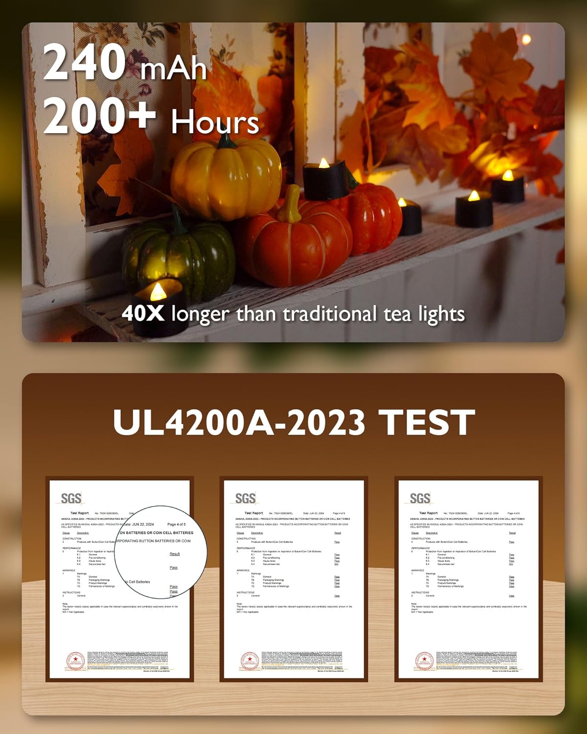 24 flickering flameless candles, simulated LED tea candles, suitable for various festival and event venues.