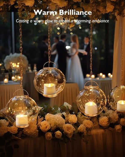 24 flickering flameless candles, simulated LED tea candles, suitable for various festival and event venues.