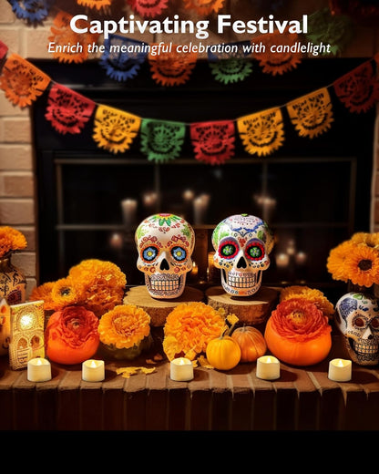 24 flickering flameless candles, simulated LED tea candles, suitable for various festival and event venues.