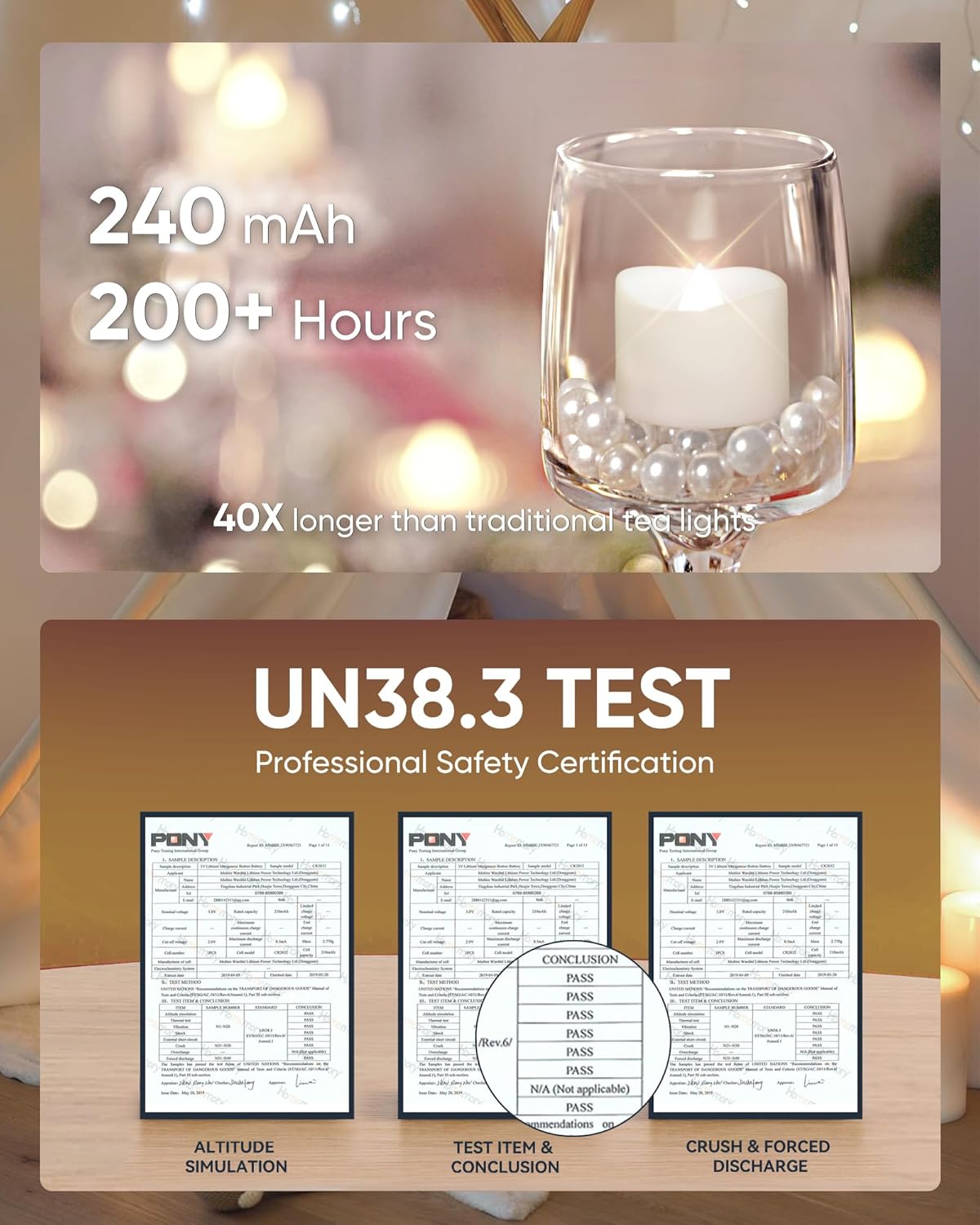 24 flickering flameless candles, simulated LED tea candles, suitable for various festival and event venues.