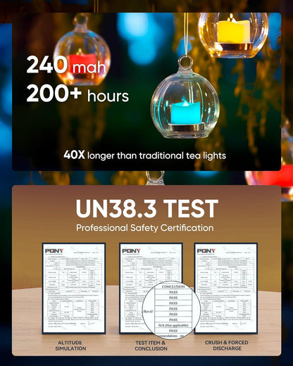 24 flickering flameless candles, simulated LED tea candles, suitable for various festival and event venues.