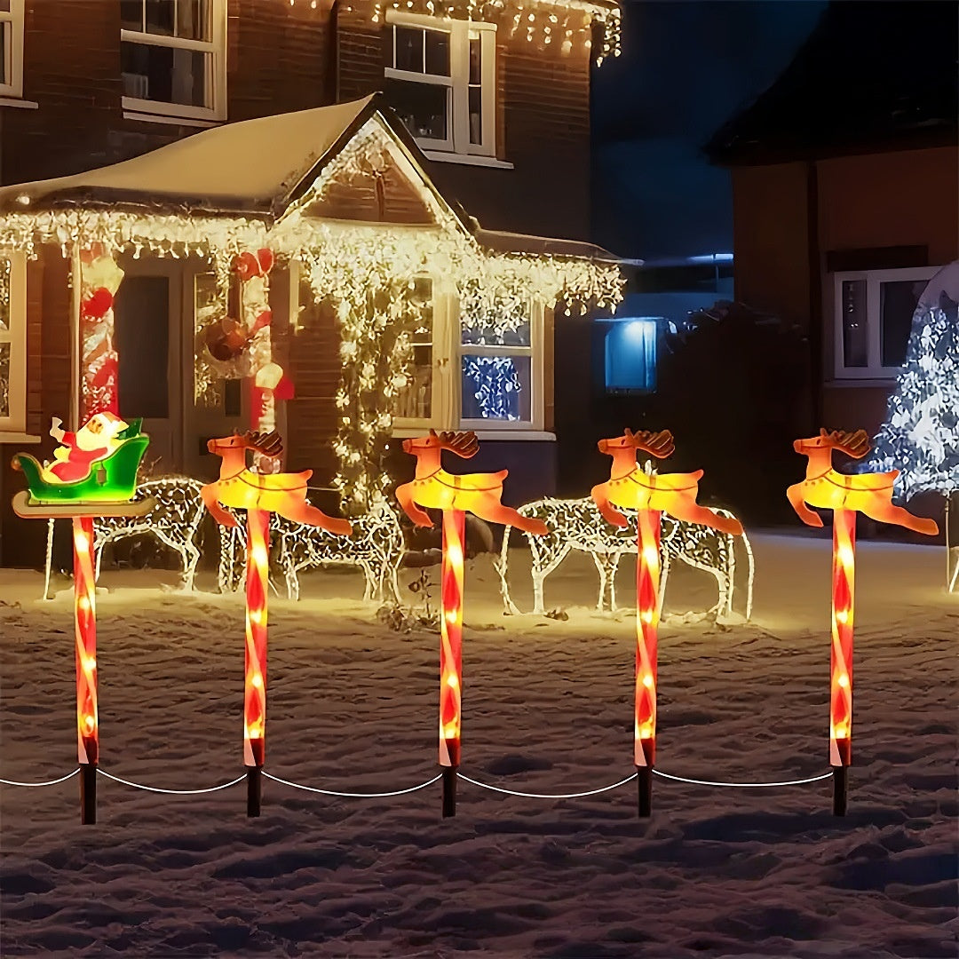 Christmas decorations 40% off, solar-powered LED lighting effects.