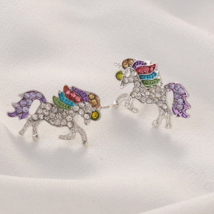 Most popular unicorn ring, bracelet, necklace, earrings, colorful pony set