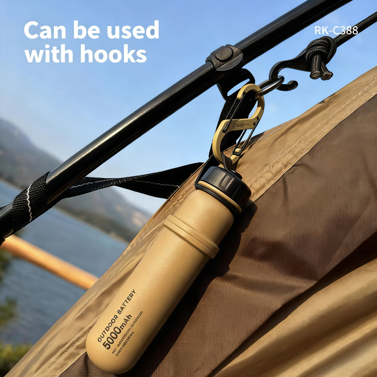 New portable camping lantern with power bank