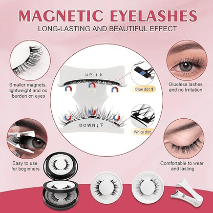 Last Day Buy 1 Get 1 Free!! Reusable Premium Magnetic Eyelashes with Applicator