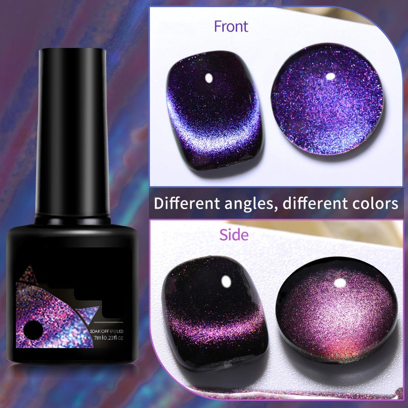 Christmas Gift idea 49 OFF Glitter Rainbow Cat Eye Gel Nail Polish