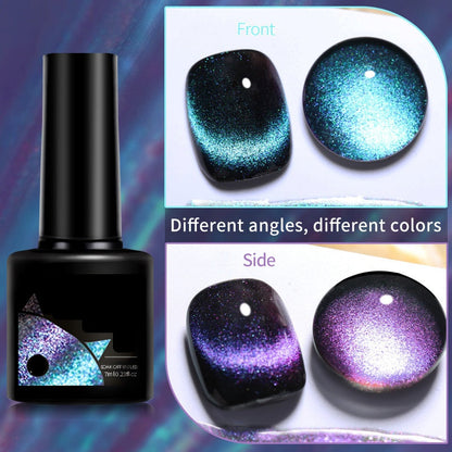 Christmas Gift idea 49 OFF Glitter Rainbow Cat Eye Gel Nail Polish