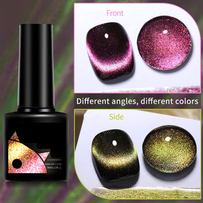 Christmas Gift idea 49 OFF Glitter Rainbow Cat Eye Gel Nail Polish