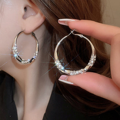 Circle Earrings with Zirconia